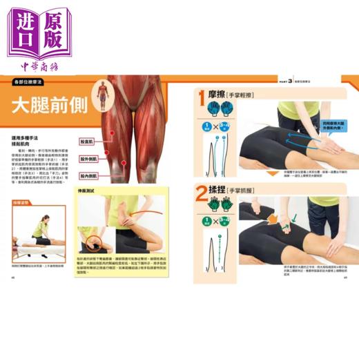 【中商原版】运动按摩图解全书 运动防护员教你用3大手技放松25部位 舒缓13种运动痠痛 并木磨去光 台湾东贩 港台原版 商品图3