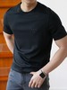 正品出口意大利匹马棉液氨透气简约男士百搭T恤 商品缩略图1