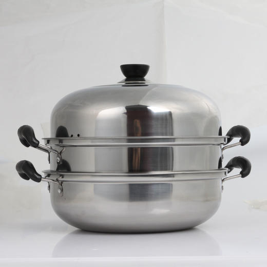 卡普嘉不锈钢家用蒸锅汤锅二三层三层双层蒸馍蒸鱼电磁炉煤气灶 商品图0