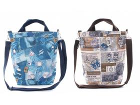 新款满印猫咪帆布斜挎包