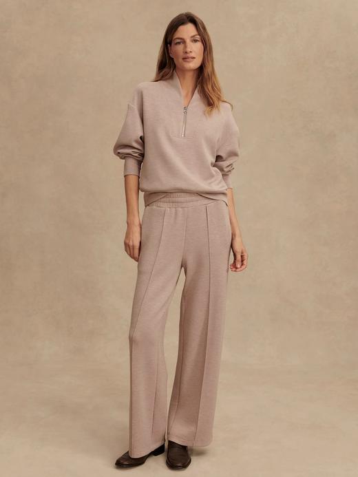 Varley - Davidson Sweat - Taupe Marl - 女装 - 半拉链卫衣 - 灰褐色 商品图1