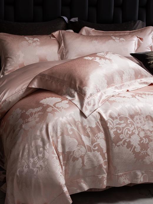 自然醒千帧锦丝缎提花镂空纯色四件套高端真丝棉贡缎别墅风凉感冰丝滑床上用品KY 商品图3