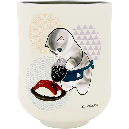 日本进口东亚金属mofusand 真空双层 茶杯300ml（寿司） 商品图5