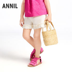 【实体店同款】女童全腰梭织短裤夏季新款安奈儿童装XG526701