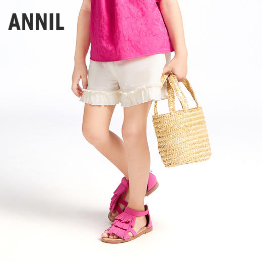 【实体店同款】女童全腰梭织短裤夏季新款安奈儿童装XG526701 商品图0