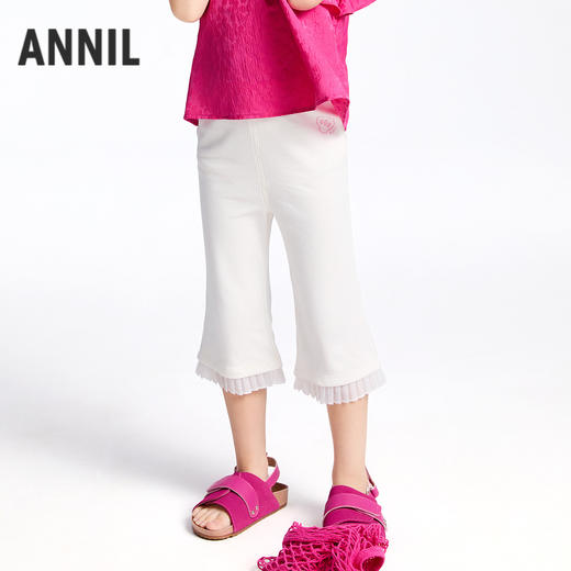 【实体店同款】女童全腰七分针织裤夏季新款安奈儿童装XG526702 商品图2