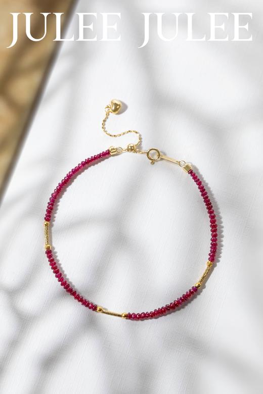 JULEE JULEE茱俪 18K黄金红宝石手链 商品图1