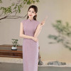 2025新款夏季复古国风气质修身显瘦纯色日常中长款旗袍GSJ9398 商品缩略图2
