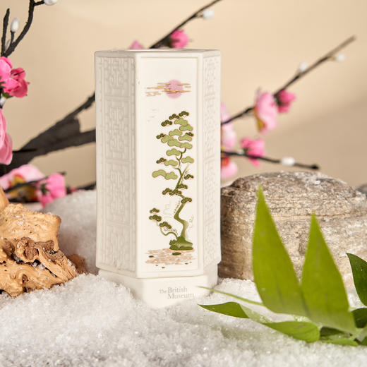 大英博物馆 岁寒三友系列 浮光映雪浮雕陶瓷 烛台摆件 商品图2