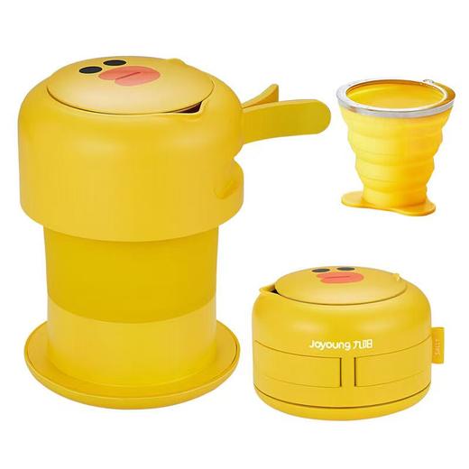 九阳 LINE联名萌趣折叠电热水壶莎莉鸡出差便携式套装 商品图2