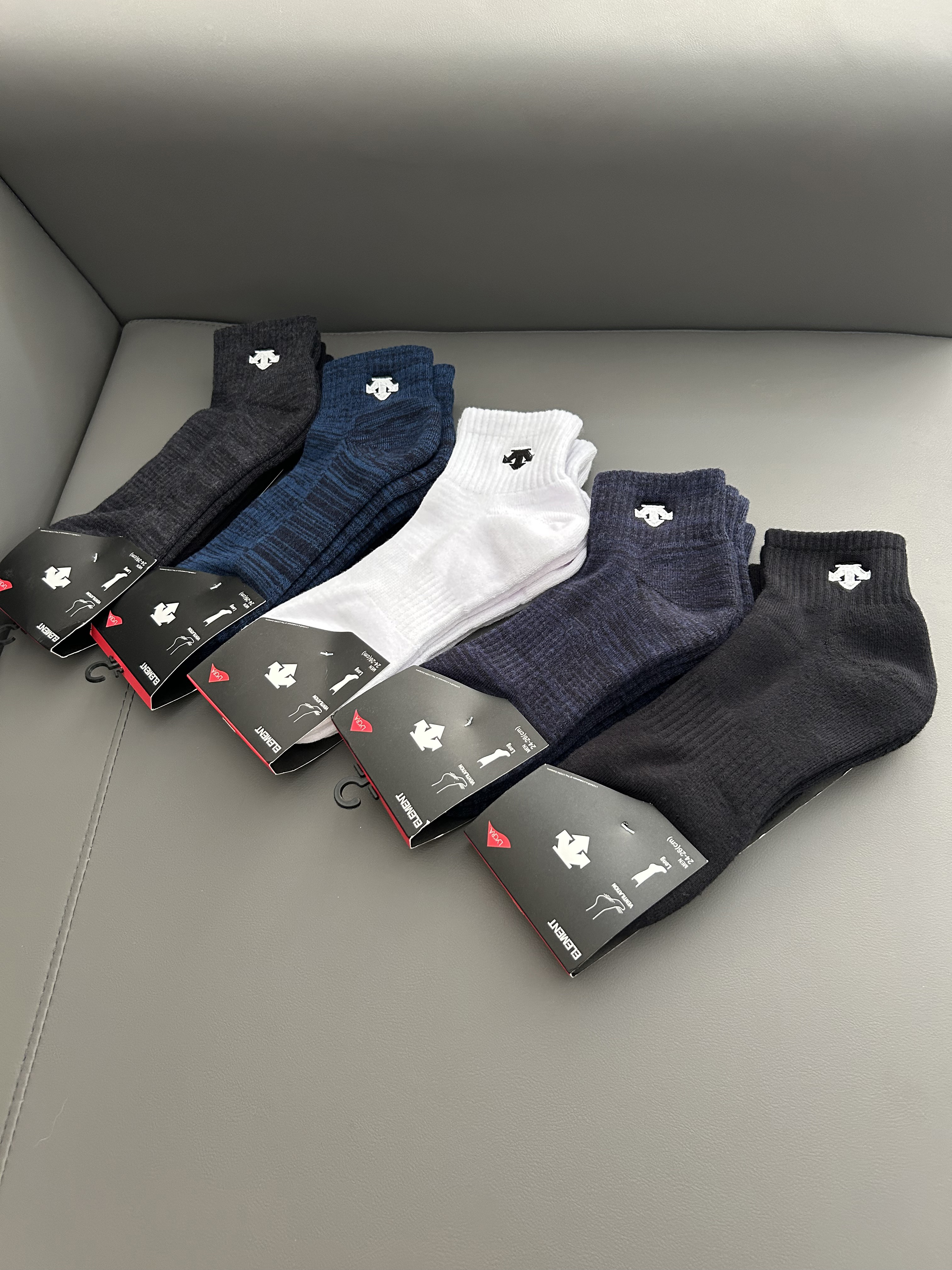 【2双装】DT箭头刺绣袜 毛巾底 Z-15156