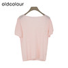 oldcolour夏季新款简约通勤百搭短袖针织套头上衣女DQ280501A1 商品缩略图2