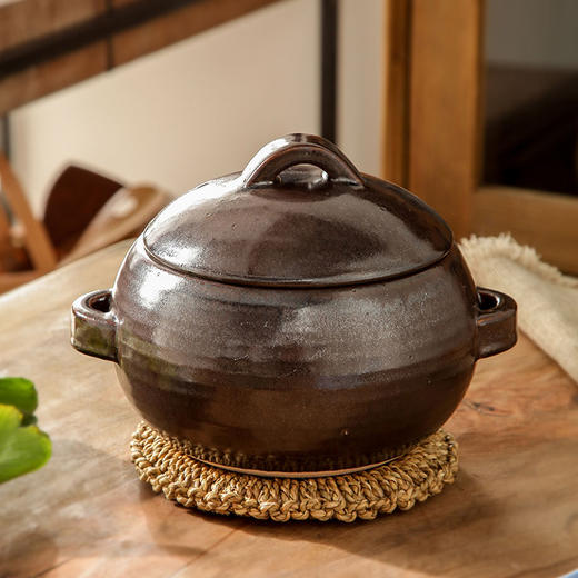 老式粗陶球釜3L陶锅|颜值绝美，炖煮超好用|砂锅 商品图5