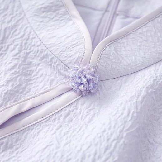 【高货wl】全新升级【铂金会员312/天猫419/差价107】(95558) 洛诗琳新中式端庄温婉国风立领斜襟肌理提花天丝连衣裙 商品图3