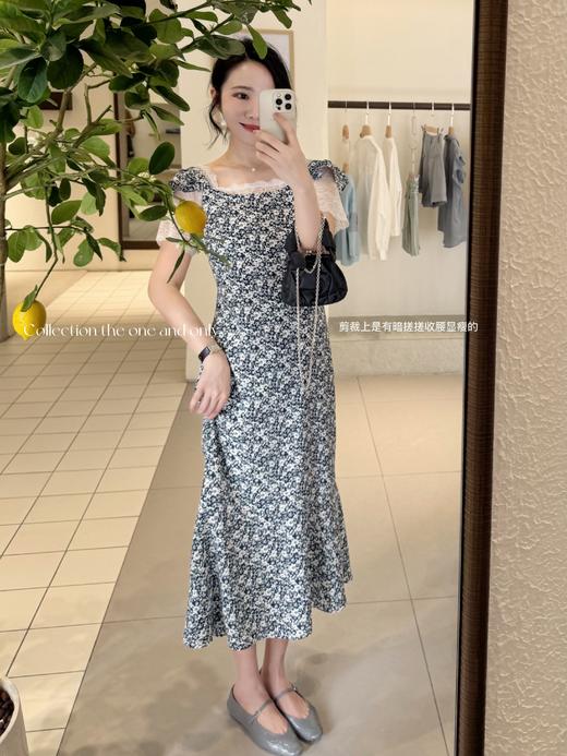 极其稀有孤品 | 暗涌 审美定格于此 蕾丝花朵两件套美cry连衣裙 蓝白花朵 商品图5