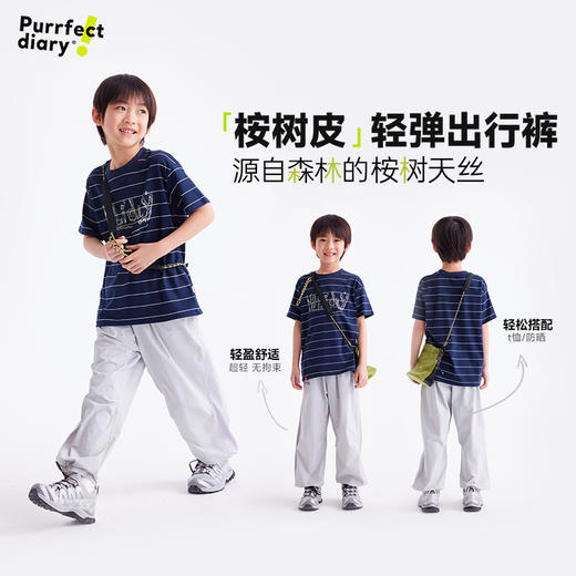 【凉风裤】【咕噜日记】童装儿童凉感休闲裤男童透气网裤子防晒裤户外PXK2512 商品图1