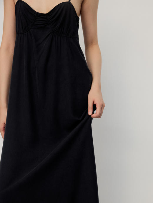 Ruohan 黑色绢纺贝壳裙 商品图4