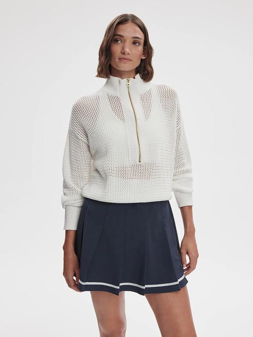 Varley - Aurora Half Zip Knit - White - 女装 - 半拉链卫衣 - 白色 商品图5