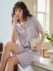 【KEMU·蚕养·夏日桑蚕丝家居服】翻领系扣睡衣套装，精选定制桑蚕丝面料，亲肤养肤，云感透气舒适！ 商品缩略图0