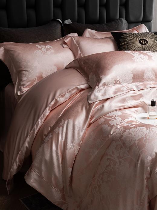 自然醒千帧锦丝缎提花镂空纯色四件套高端真丝棉贡缎别墅风凉感冰丝滑床上用品KY 商品图9