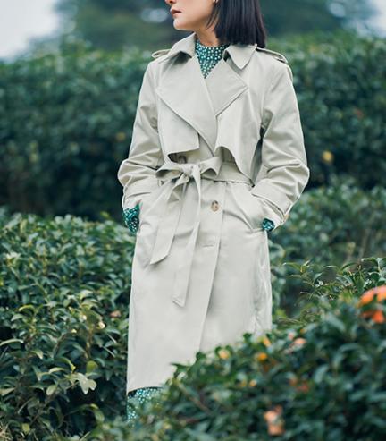 米M臣禾【遮肉显瘦风衣】通勤气质款外套K213010977 商品图0