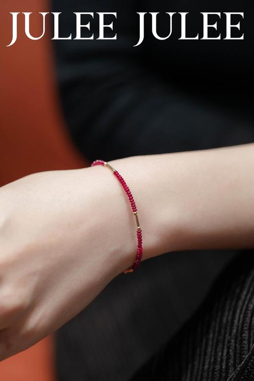 JULEE JULEE茱俪 18K黄金红宝石手链 商品图3