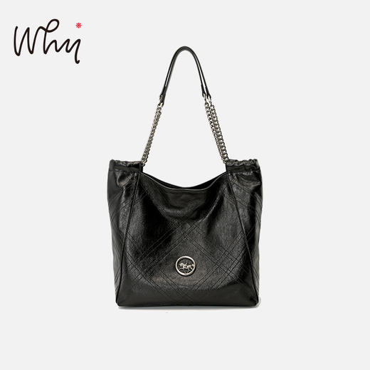 Why女包小众设计垃圾袋包慵懒风菱格流浪包高级感大容量链条包YA5371 商品图1