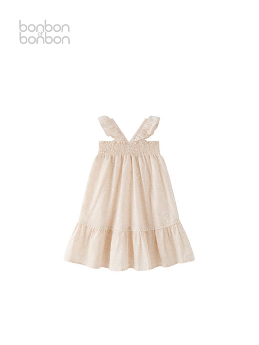 浪漫小飞袖吊带长裙 商品图1