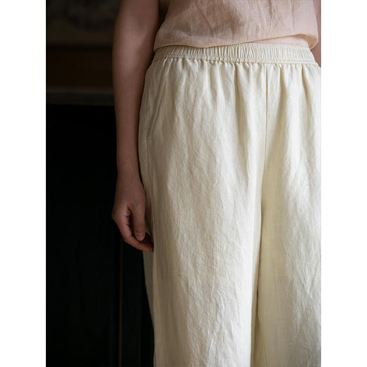 牧衣游原创 汉麻裤子女夏新款清凉透气柔软宽松百搭休闲裤 枕函歆 商品图3