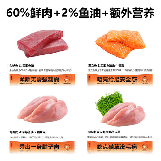 一二三伴 鱼油零食猫条 100支 商品图4