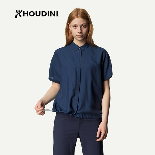HOUDINI胡丁尼 Tree Top 树 女户外快干凉爽休闲天丝短袖T恤衬衫 860010 商品图3