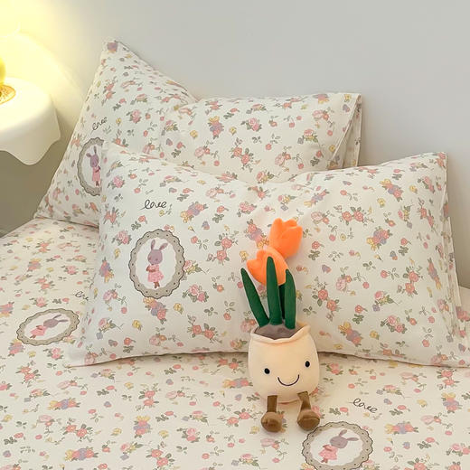 自然醒40支全棉小清新纯棉枕套一对装48cmx74cm儿童枕头套单个枕芯内胆套女JY 商品图0