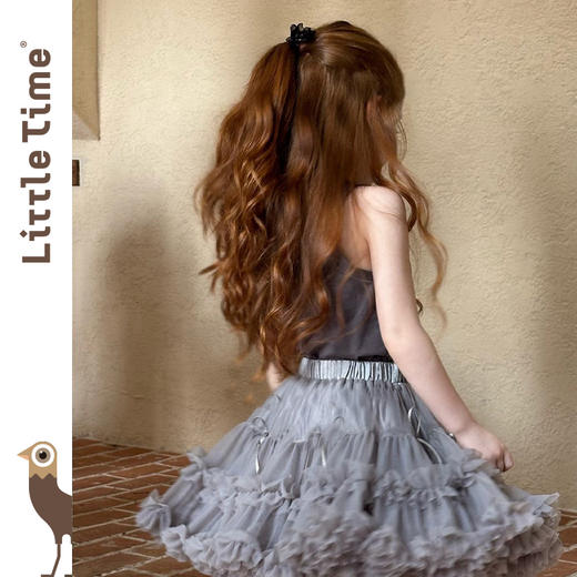 Little time 2025新款女童背心夏季纯棉无袖上衣儿童蝴蝶结上衣 商品图2