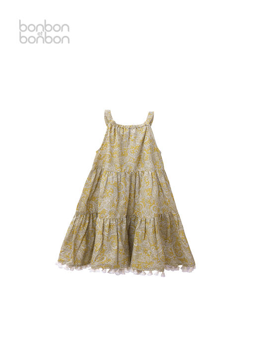 度假挂脖流苏连衣裙 商品图1