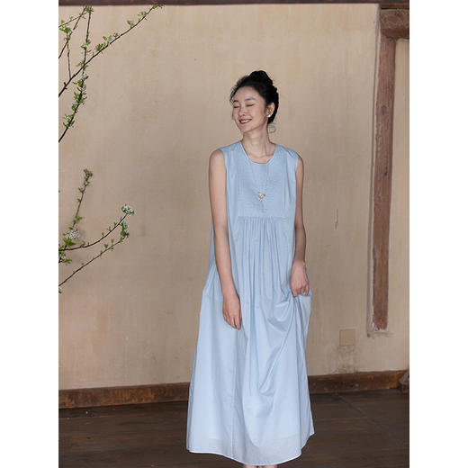 牧衣游原创 机绣纯棉无袖连衣裙 限量福利款 星辰思不支持会员折 商品图3