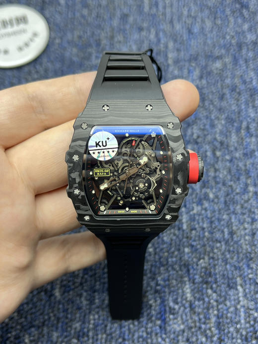 KV理查德米勒RM35-02系列 男士腕表 表壳和底盖釆用高密度进口NTPT碳纤维材料 商品图1