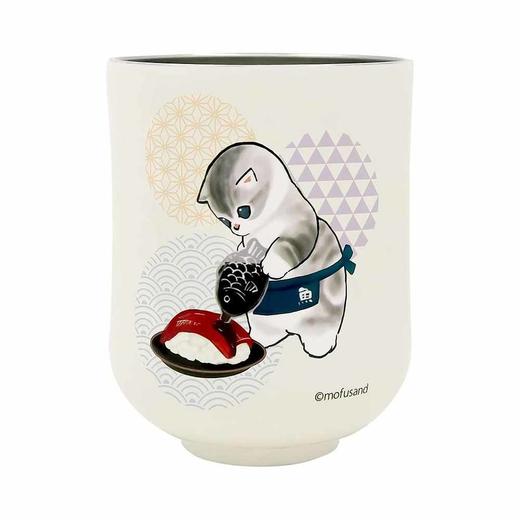 日本进口东亚金属mofusand 真空双层 茶杯300ml（寿司） 商品图1