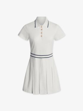 Varley - Amar Tennis Dress - Snow White - 女装 - 连身裙 - 白色