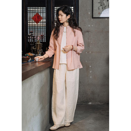 牧衣游原创 刺绣汉麻棉裤子夏 限量福利款 轻麻拾忆不支持会员折 商品图2