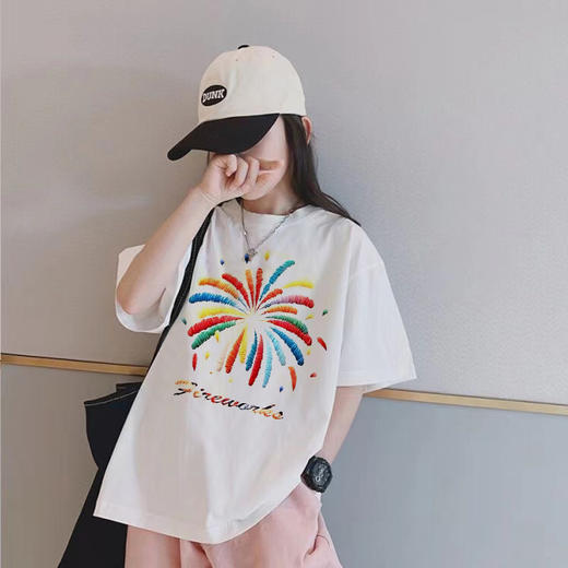 【39.9/任选2件】亲子款儿童短袖t恤80-170纯棉宽松男童女童夏中大童打底衫聚 商品图1