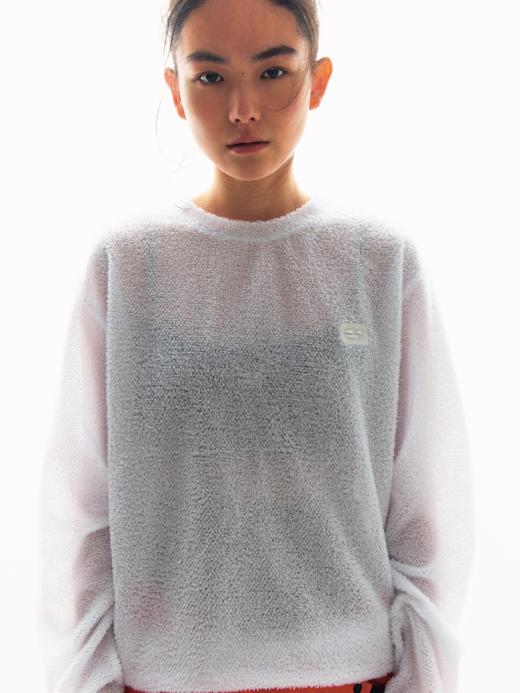 CryingCenter 雪花绒可收下摆长袖T恤 哭喊中心 商品图0