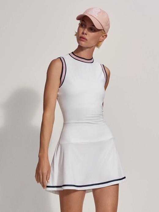 Varley - Cora Court Dress 31.5 - White/Blue - 女装 - 连身裙 - 白色/蓝色 商品图2