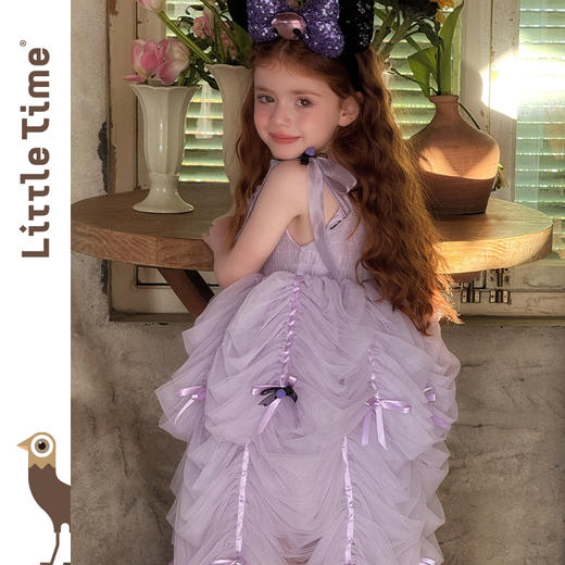Little time女童公主裙2025夏季新款洛米连衣裙生日礼服裙蛋糕裙 商品图2