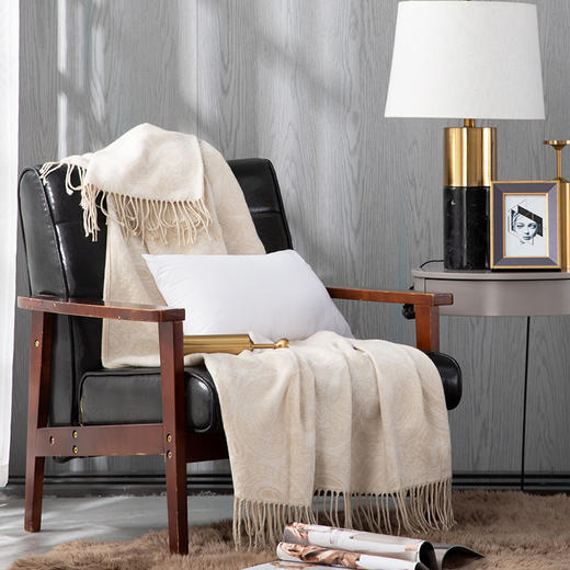 兰德Lund提花多用毯-杏 商品图1