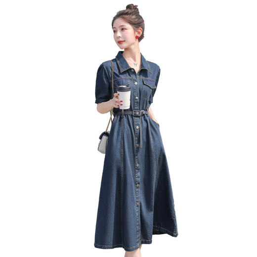 2025夏季新款女装牛仔连衣裙韩版时尚气质显瘦裙子HSYL2807 商品图4