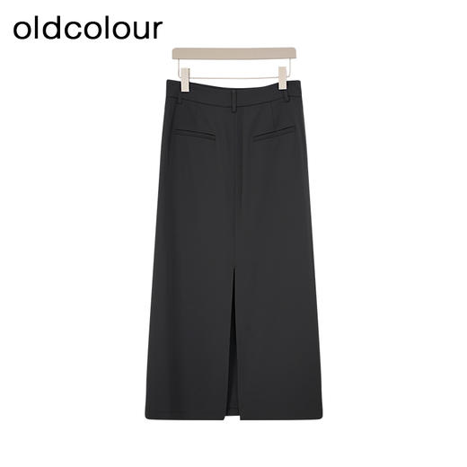 oldcolour夏季新款气质通勤高腰显瘦垂感西装半身长裙女Q240608A1 商品图6