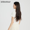 oldcolour夏季新款纯色简约通勤百搭短款短袖T恤女Q240204A1 商品缩略图4