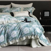 自然醒高端60支玉精莱赛尔天丝四件套轻奢印花拼角床单夏季丝滑清凉透气床上用品套件KY 商品缩略图6