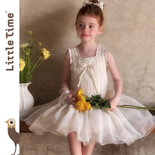 Little time女童公主裙夏季小女孩连衣裙2025儿童背心裙礼服纱裙 商品图0