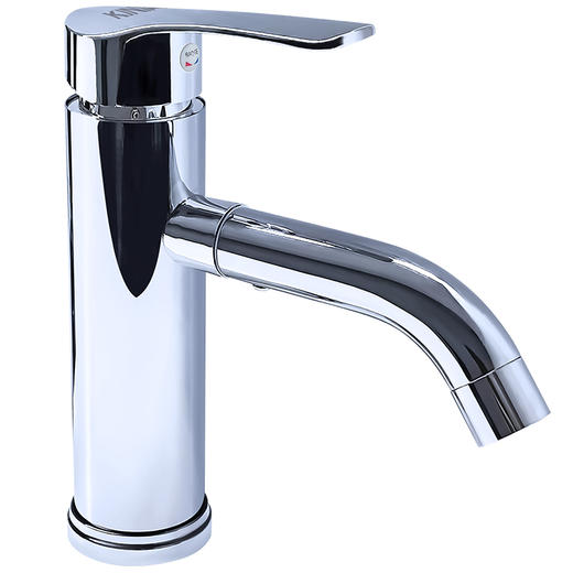 龙头/KP1-26/面盆混合(出水可360°旋转)/不锈钢包塑/镀铬/先锋系列 商品图0